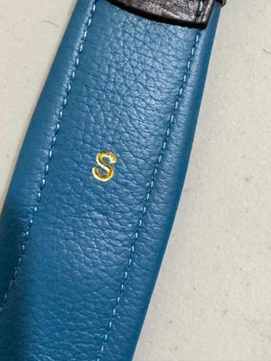 rag & bone Black Leather Belt with Blue Interior and Silver Hardware - Picture 7 of 13